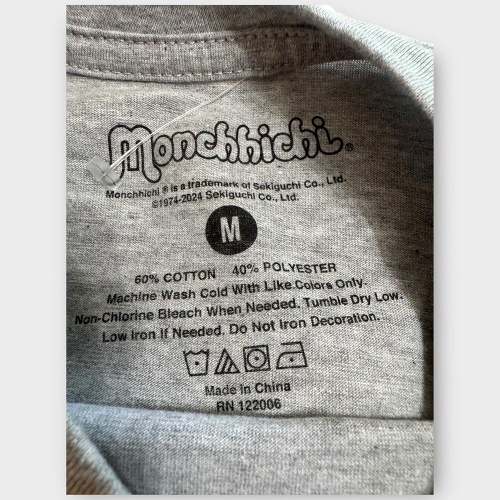 NEW Monchhichi Womens Christmas Sleigh Tee Size M Heather Gray - Picture 4 of 5